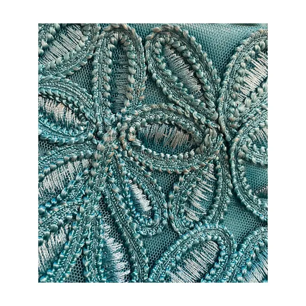 Sue Wong Teal Embroidered‎ Lace Sheath Dress Sz 10 Cocktail Formal Wedding Prom - Image 7