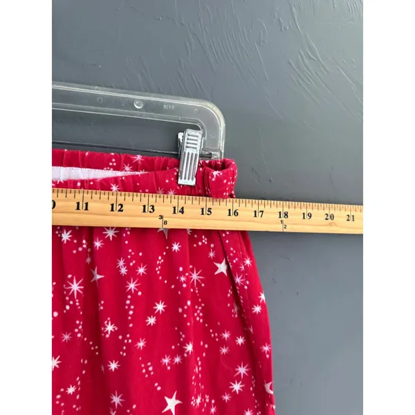 Victoria's Secret Y2k Red Star Print Cotton Flannel Pajama Set Womens M 2 Piece - Image 10