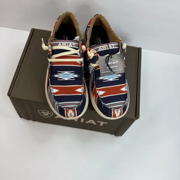 Ariat Women's Blue and Red Patterned Sneakers - Image 6