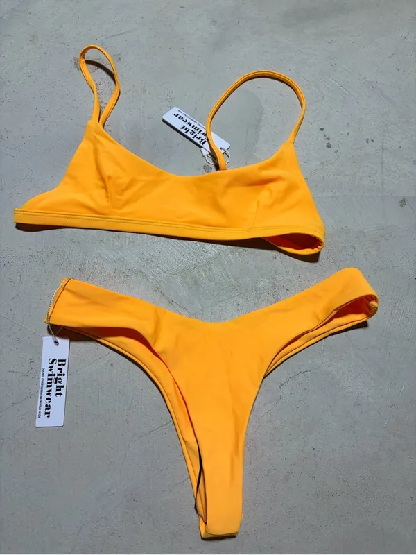 Bright swimwear NWT Women's Yellow Bikini Set Small - Image 10