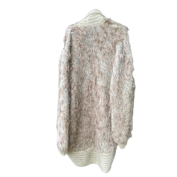 Long haired angora size L/XL oversized open cardigan. - Image 3