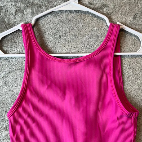 Lululemon Power Pivot Ribbed Tank Top Sonic Pink Size‎ 2 - Image 4