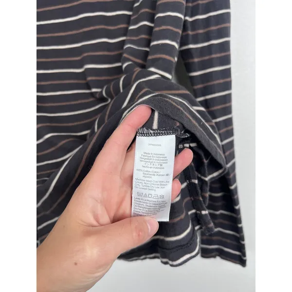 Madewell Women's Striped Turtle Neck Tee Shirt Sz L‎ - Image 5
