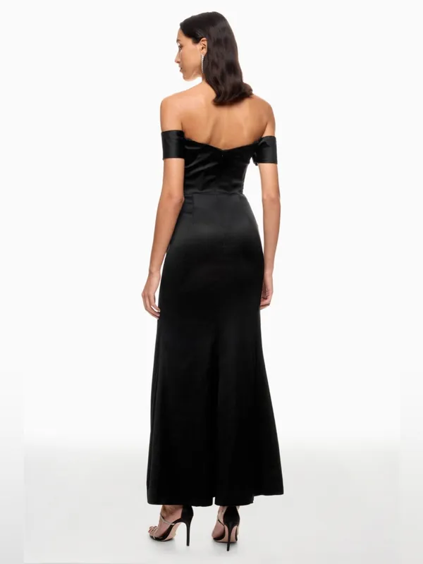 Dress The Population Size Large Gabrielle Black Gown M - Image 4