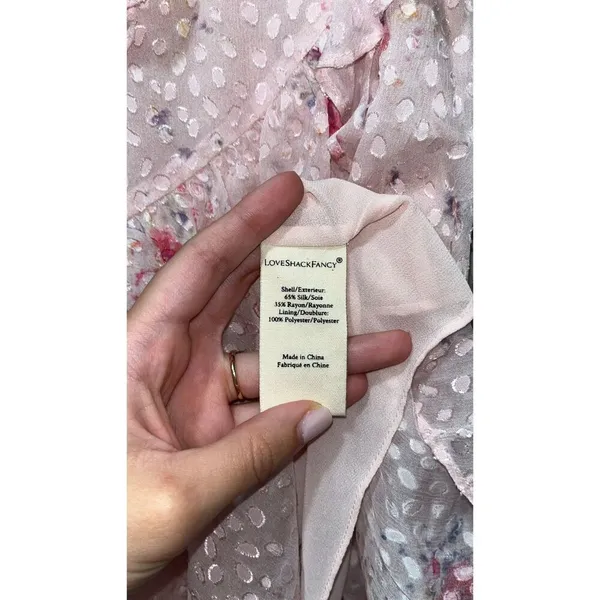 LoveShackFancy Imelda Skirt Bubbly Pink Size 4 Mini Ruffle Skirt Silk Blend - Image 7