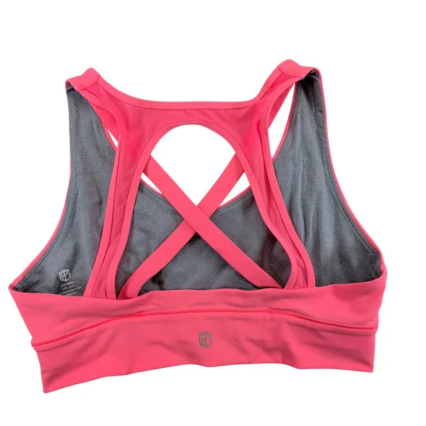 Born Primitive Women Pink Strappy Criss Cross Sports Bra‎ XXL Activewear Gym - Image 2