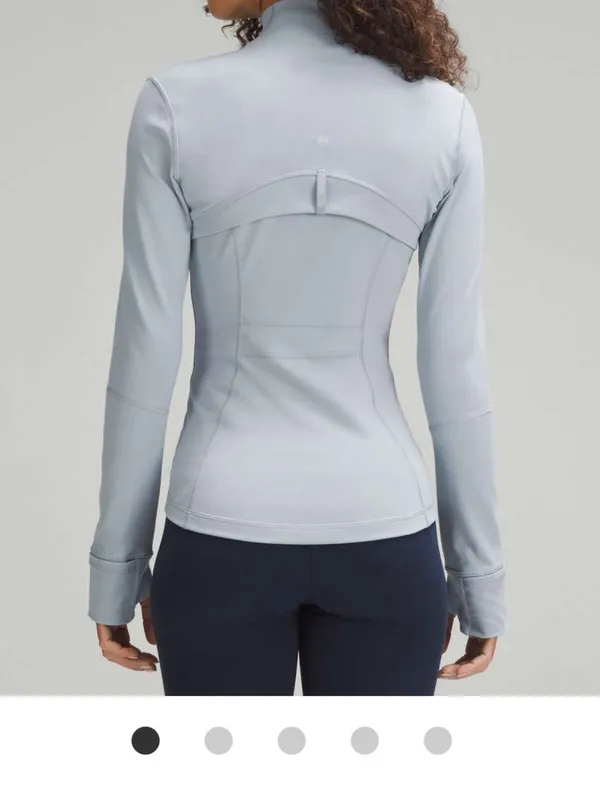 Lululemon Define Jacket Luon Chambray Light Blue Size 8 Zip Up Athletic Coat - Image 3