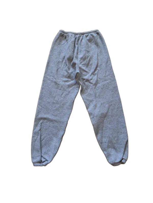 Skims Classic Jogger Cotton Fleece Sweatpants Loungewear Gray Women's Size XS - Image 4