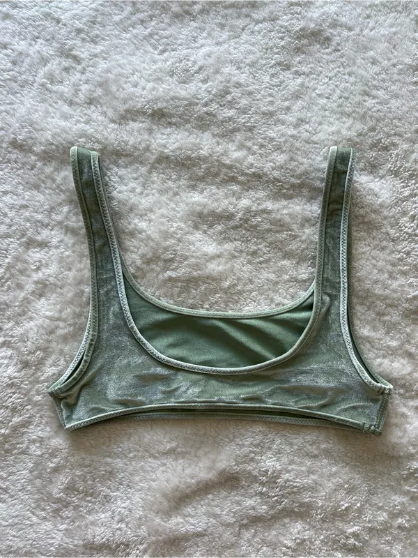 Triangl Aimee Velvet Bikini Top XL Bottom S - Image 9