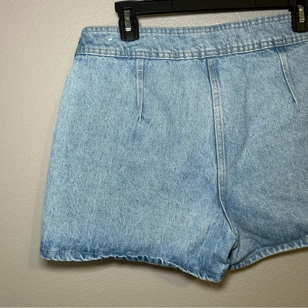MNG Mango Cotton Denim Belted Cargo Mini Skort Skirt Women’s Size Medium - Image 9