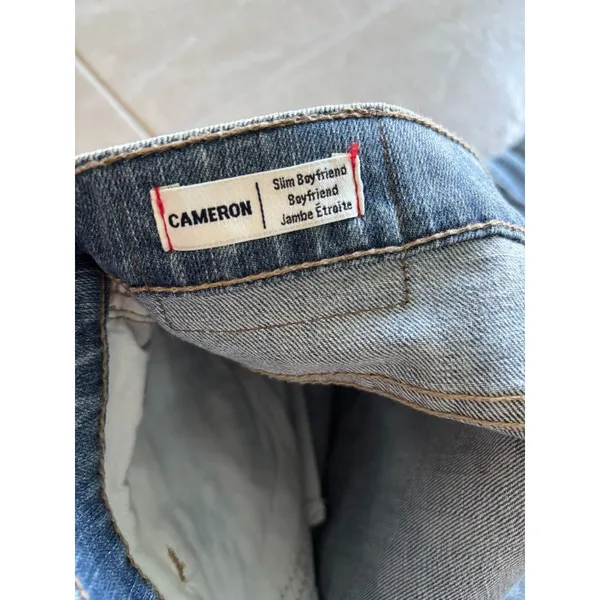 True Religion Jeans‎ Womens Sz 32 Cameron Slim Boyfriend Blue Embroidered Y2K - Image 9