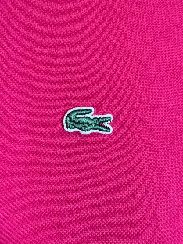 Lacoste Classic Fit Short Sleeve Polo Shirt Womens 40 Medium Fuchsia Pink Preppy - Image 9
