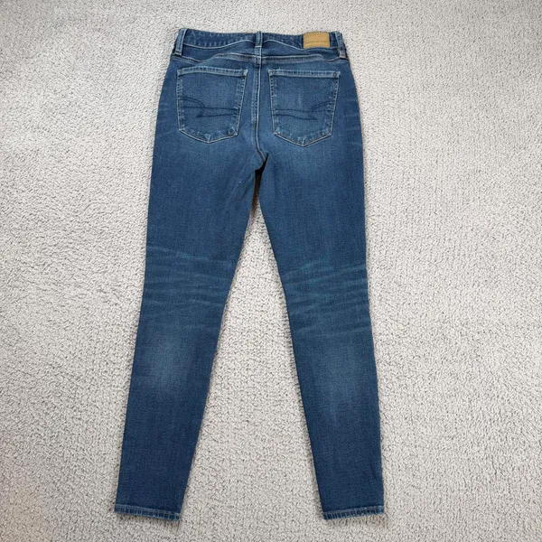 American Eagle Super Hi Rise Jegging Jeans Womens 2 Short Blue Stretch Skinny - Image 2