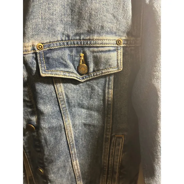 Liz Claiborne Womens Medium Wash Denim Jacket Blue Cotton Button Up Size M - Image 7
