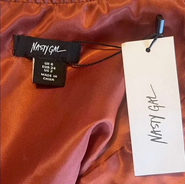 Nasty gal western buckle rust dress - Image 6