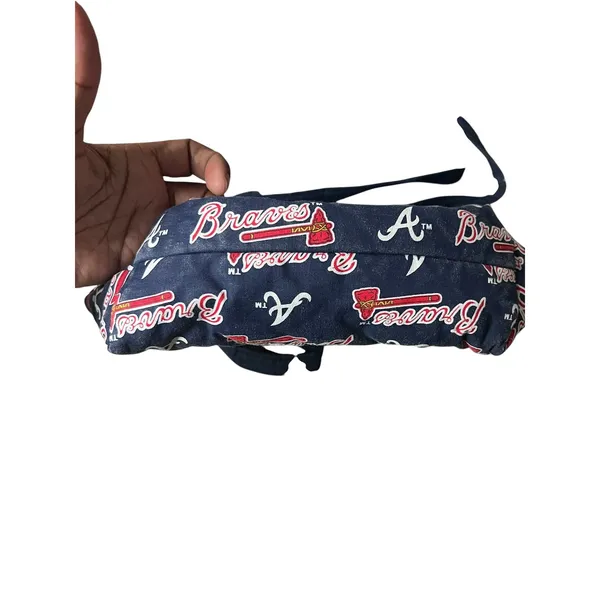 Handmade Atlanta Braves Crossbody Bag Women Blue Quilted Denim MLB - Image 5