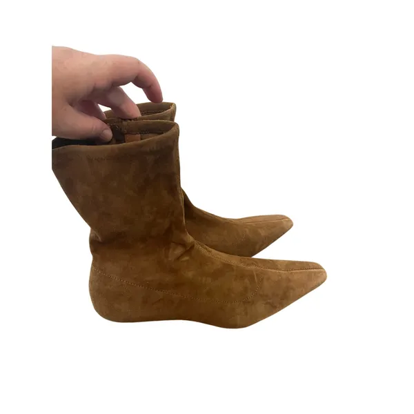 MADEWELL The Ciel Glove Ankle Boot in Warm Chestnut Suede Size 8 - Image 3