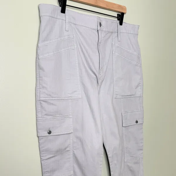 Madewell The Garment Dyed ‘90s Straight Cargo Pant Solstice Grey Blue Size 33 - Image 8