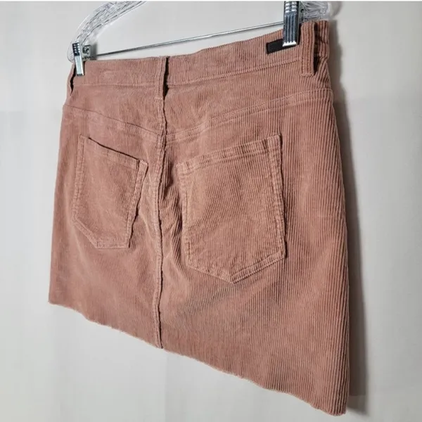 Sneak Peak Mauve Dusty Rose Pink Corduroy Mini Skirt Large - Image 6
