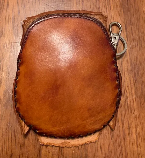 Leather Boho Owl Coin Purse - Image 2