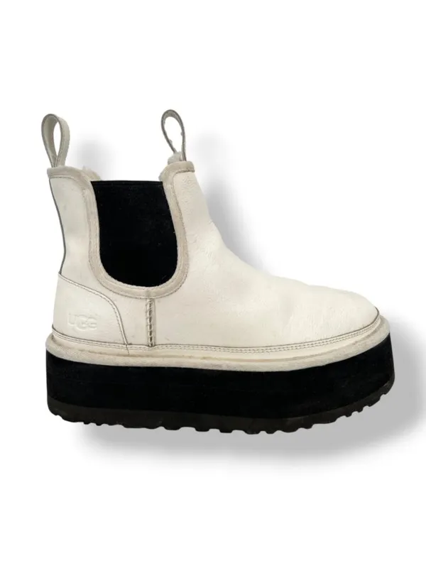 UGG Neumel Platform Chelsea Boots White Streetwear Urban Utility Size 7 - Image 2