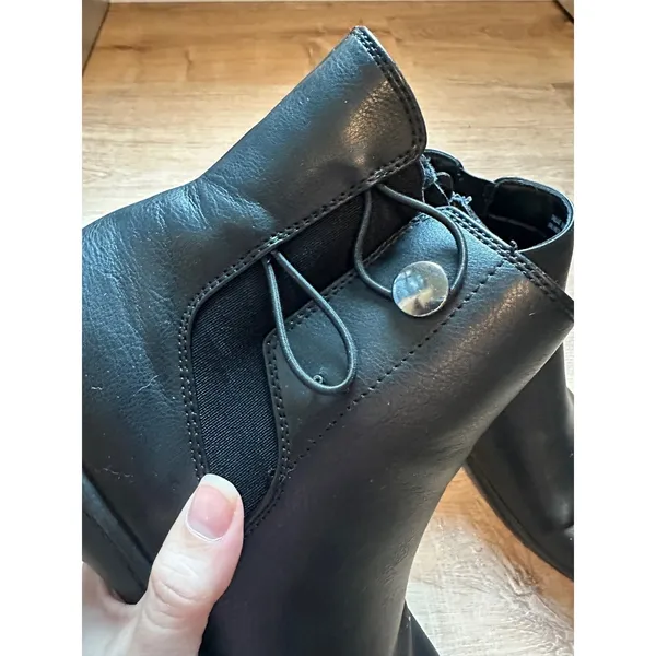Flexstep | Tallie Black‎ Faux Leather Side Zip Button Detail Ankle Boots, 6.5M - Image 5