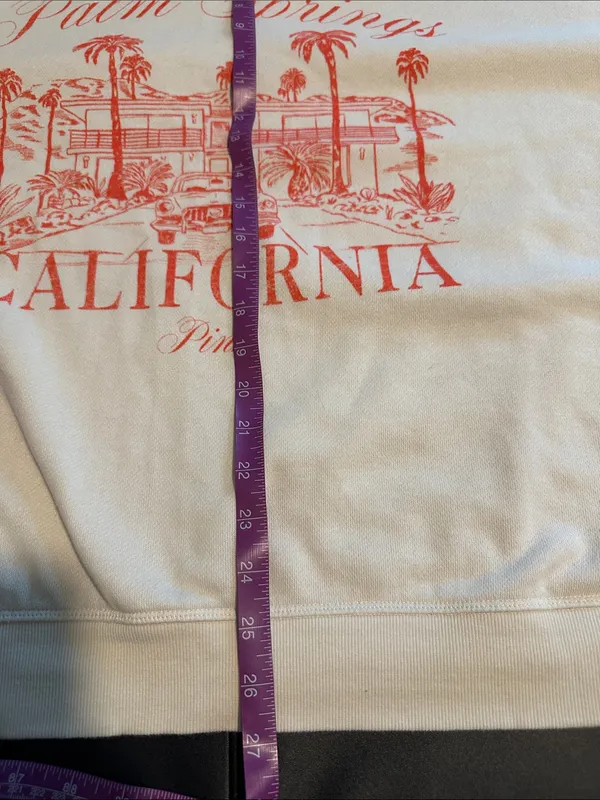 PINK Victoria's Secret Cream crewneck Palm Springs California - Image 7