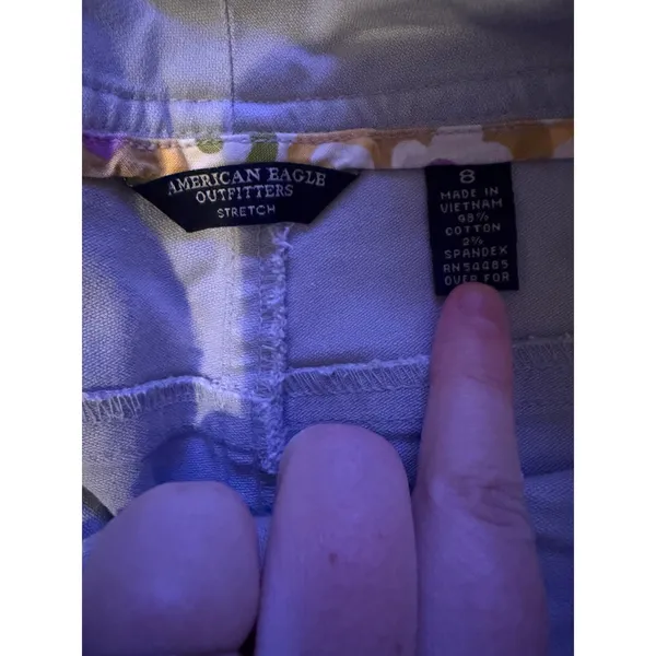 Y2K American Eagle Capri Pants Womens 8‎ Low Rise Fitted 2000s Casual FLAWED - Image 4
