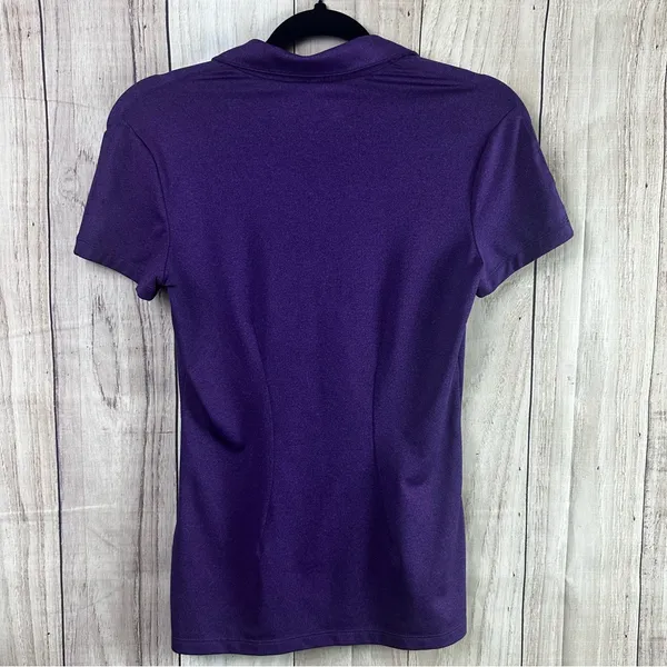 Women's Nike Golf Purple Button Down Polo Shirt - Image 7