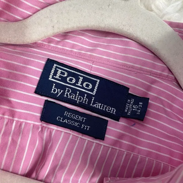 Polo Ralph Lauren Pink White Striped Button Up Shirt Old Money Quiet Luxury - Image 5