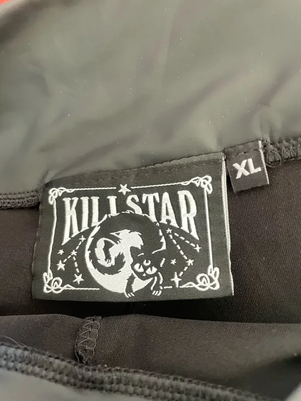 Killstar Into The Void Faux Zipper Moto Leggings in Black XL *NO HARNESS BELT* - Image 3