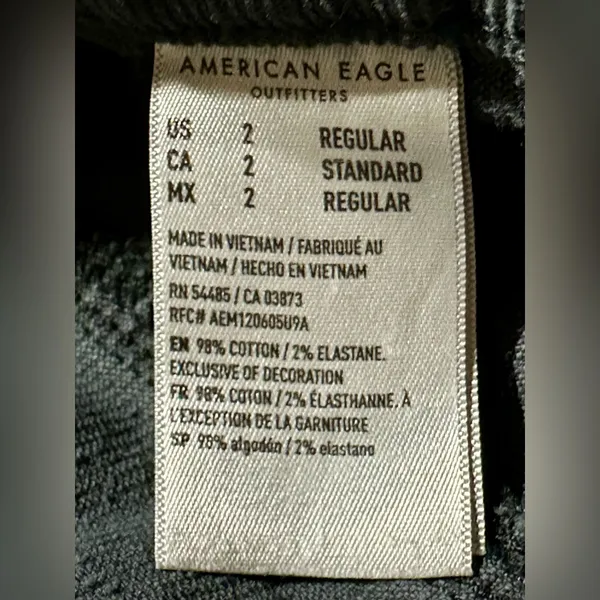 AMERICAN EAGLE High rise Flare corduroy jeans size 2 dark gray - Image 10