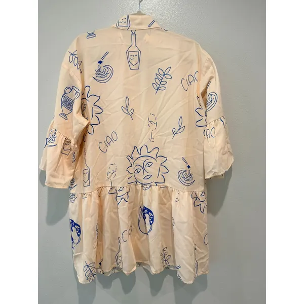 Commense Oversized Sun Print Short Dress L - Image 6