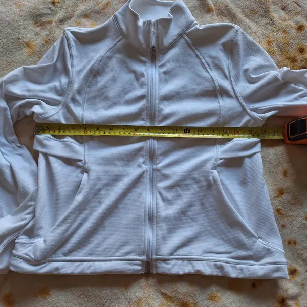 Lululemon White Ventilating UV Protection Running Full Zip Jacket 6 S - Image 4