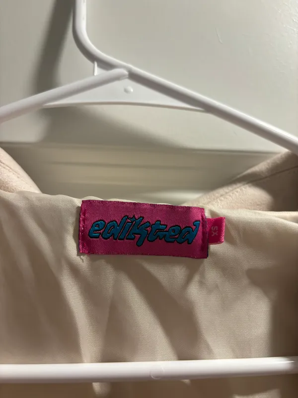 Edikted Tan Leather Jacket - Image 4