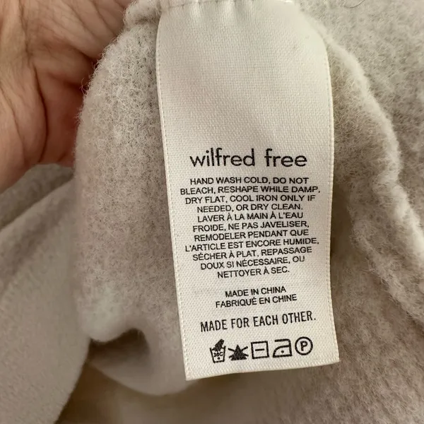 Aritzia Wilfred Merian Hush Knit V-Neck Sweater In Cream XS Classic Neutral - Image 12