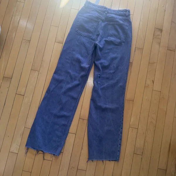 ZARA Purple Wide Leg Denim Jeans Size 4 - Image 6