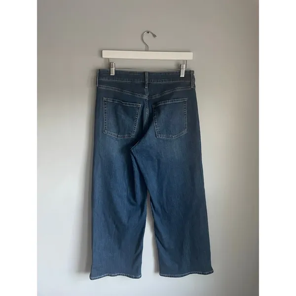 Old Navy Jeans High Rise Wow Wide Leg size 6 Boho Clean Minimalist‎ Cropped - Image 5