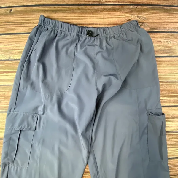 Love Women’s Gray Large Scrub Pants Solid Medical Uniform Drawstringa - Image 4
