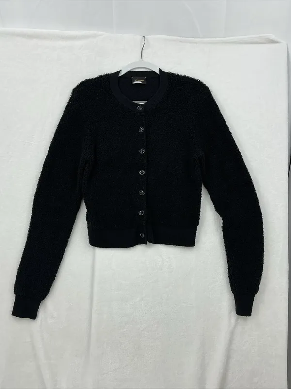 St. John Black Button-Front Knit Cardigan 1022 - Image 2