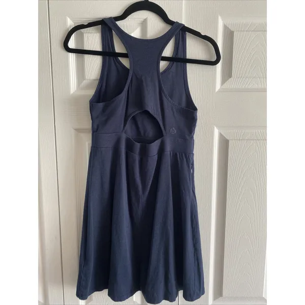 Tasc‎ Womens Medium Blue Sleevess Dress Organic Cotton Blend - Image 5