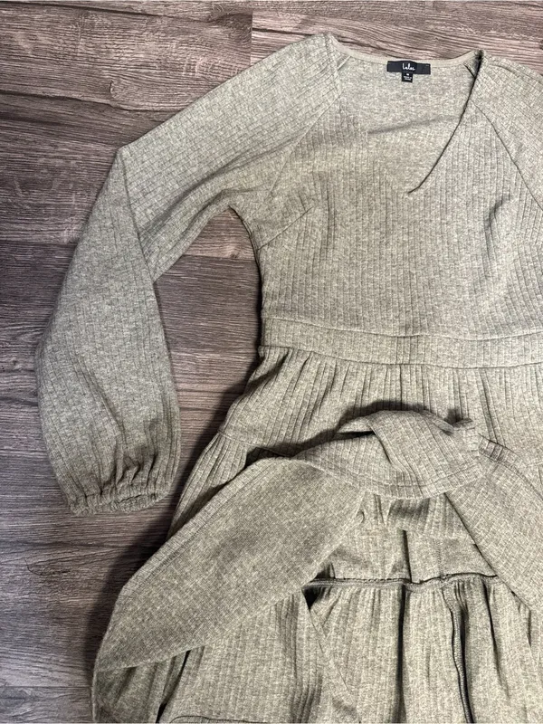 Lulus Soft Moss Green Cozy Tiered Dress | Romantic Boho Style - Image 7