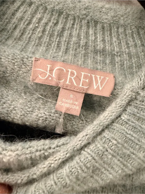 J.Crew Size S Sage Green Merino Wool Alpaca Blend Crewneck Sweater - Image 8