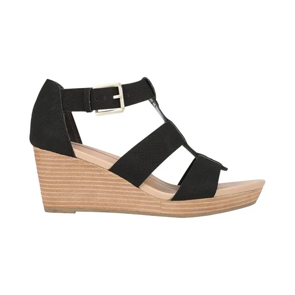 NWT Dr. Scholl's Womens Barton Wedge Platform Sandal F6474S1 Black Snake 6M - Image 3