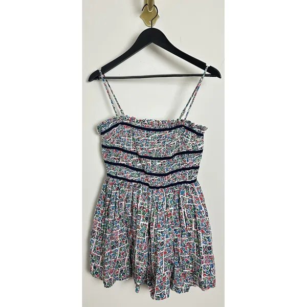 FREE PEOPLE Bali Checked Out Printed Dress in Gardenia Combo Size X-Small - Image 2