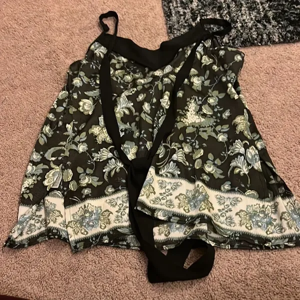Free People Solstice Floral Satin Camisole Black Combo Size XS - Image 4
