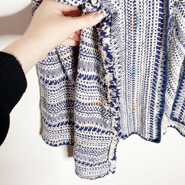 Lucky Brand Pottery boho fringed cardigan sz S - Image 8