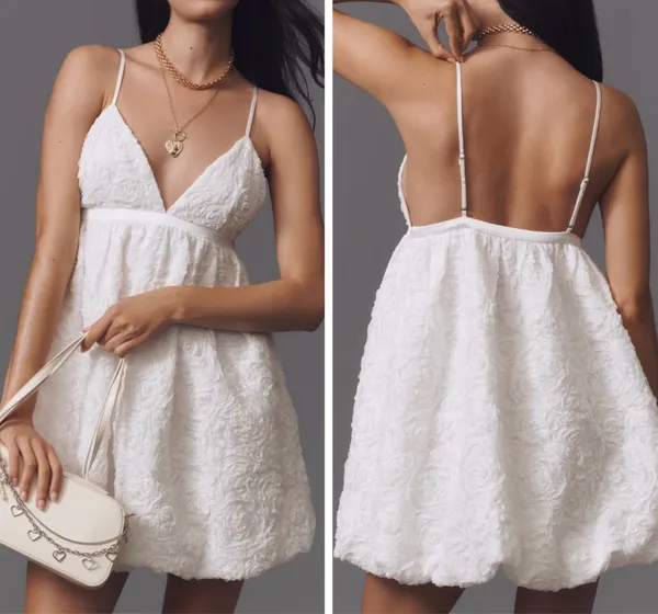 Anthropologie Endless Rose Sequin Shimmering Bubble Mini Dress, Size XS - Image 2