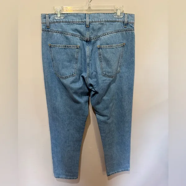 MOSCHINO COUTURE Light Wash Nailhead‎ Studded Jeans Size 8 - Image 5