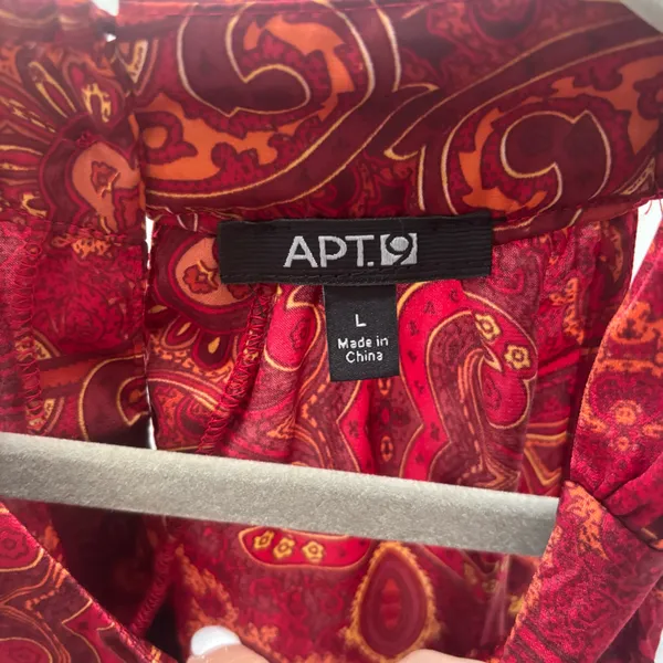 Apt. 9 Vibrant Red Paisley Halter Blouse - Image 5